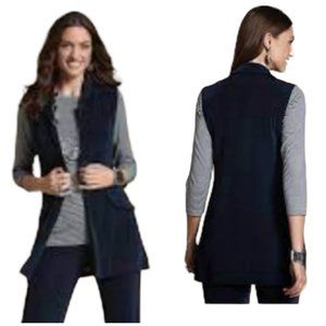CHICO'S TRAVELERS Navy Blue Vicky Duster Vest  Size 3 (XL/16)
